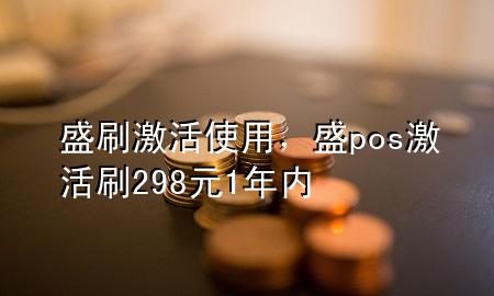 盛刷激活使用，盛pos激活刷298元1年内